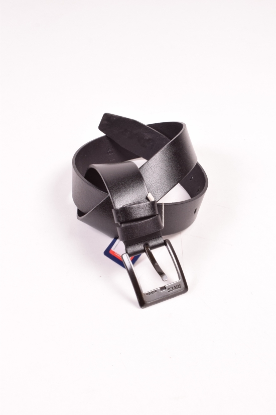 Ремень мужской кожаный (цв.чёрный) RIVES ~45мм. арт.0339