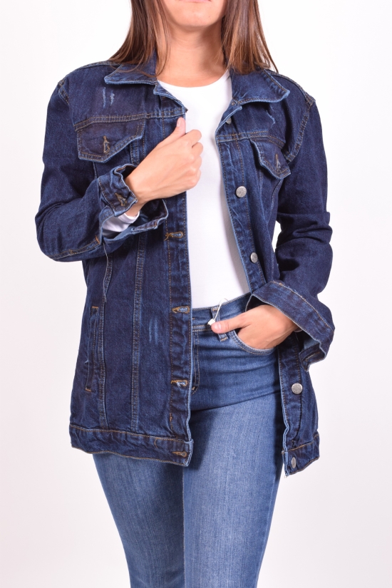 Піджак джинсовий жіночий (кол. Т / синій) HKG Розміри в наявності : 40, 42 арт.2372