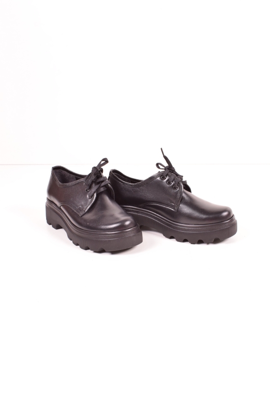 Туфли женские из натуральной (цв.черный) кожи  MISTRAL Размер в наличии : 41 арт.T768