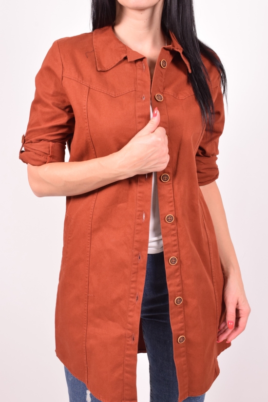 Рубашка-туника женская котоновая (цв.терракотовый) Madoy Размер в наличии : 40 арт.235