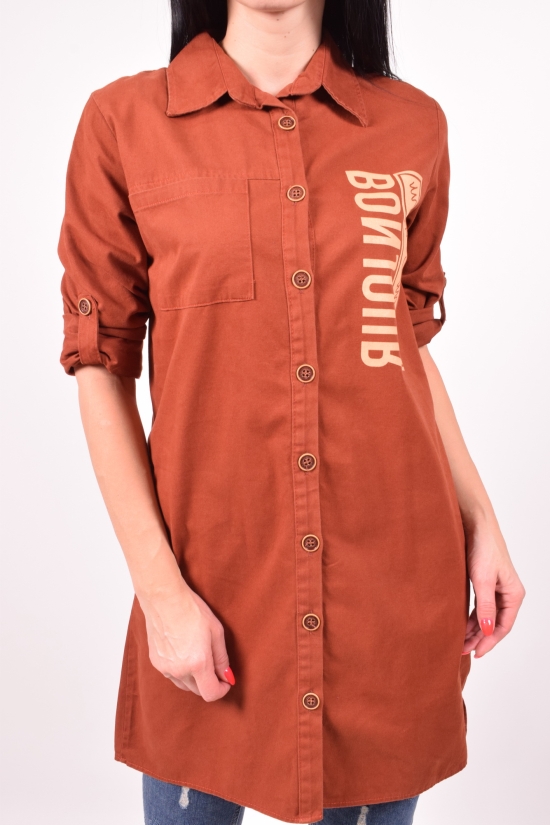 Рубашка-туника женская котоновая (цв.терракотовый) Madoy Размер в наличии : 42 арт.250