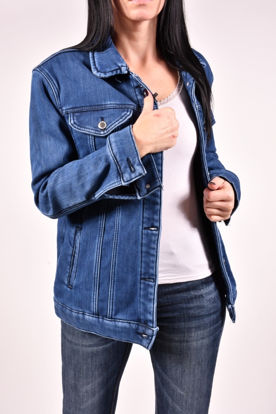 Піджак джинсовий (color 172) жіночий на флісі BIG NAS Розміри в наявності : 40, 42, 44 арт.172