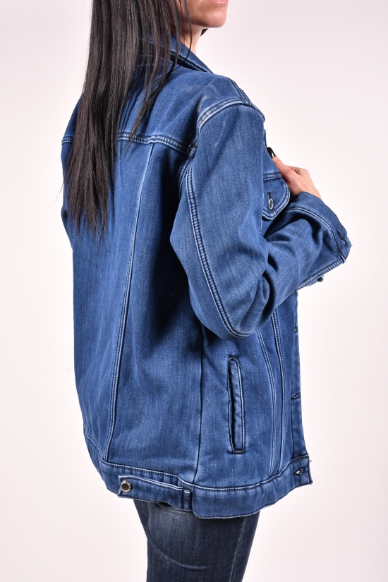 Пиджак джинсовый (color 172) женский на флисе BIG NAS Размеры в наличии : 40, 42, 44 арт.172