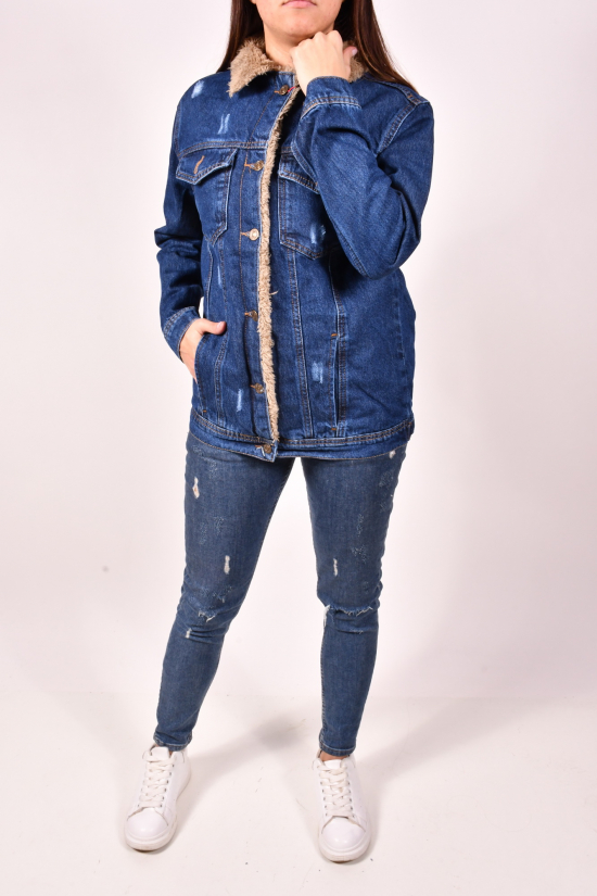 Піджак жіночий джинсовий (97% cotton, 3% lycra (кол. Т. Синій) LED ZEPLIN Розмір в наявності : 44 арт.MONT-2