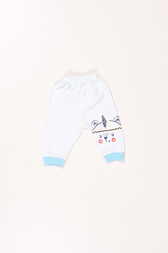 Штанці для хлопчика трикотажні (кол. білий/блакитний) "VITMO BABY" Розмір в наявності : 62 арт.14573