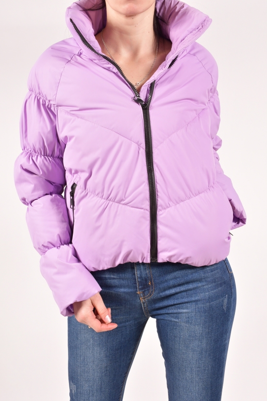 Куртка жіноча з плащівка демісезонний (кол. Бузковий) Розмір в наявності : 42 арт.2165