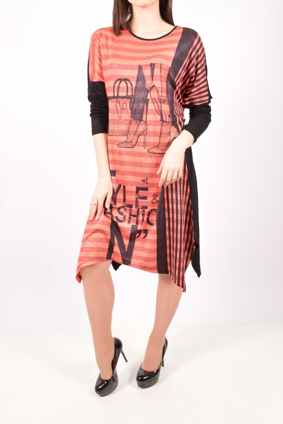 Сукня жіноча трикотажна (кол. Рожевий) розмір 46-48 "I TUIST" арт.STYLE FASION