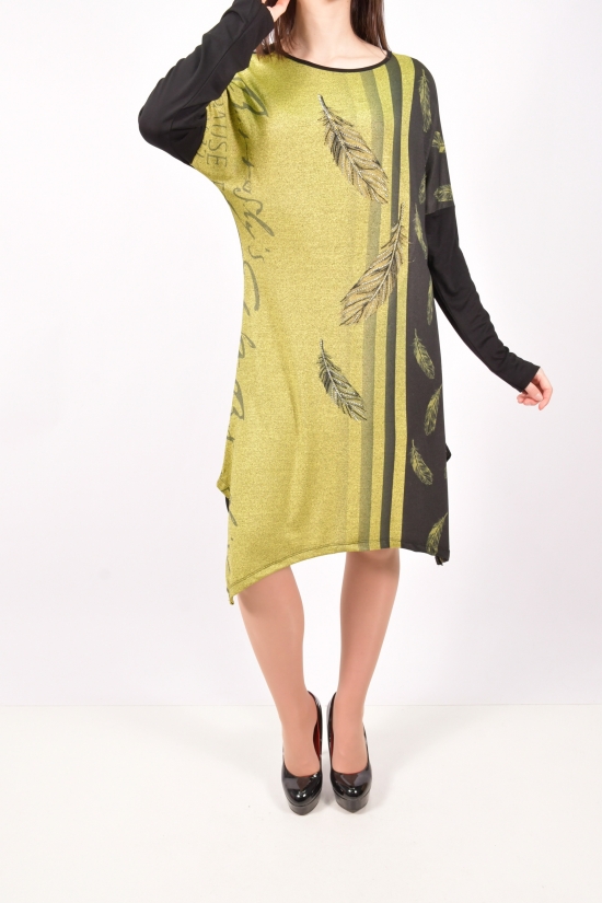 Сукня жіноча трикотажна (кол. Лимонний) розмір 46-48 "I TUIST" арт.Перо