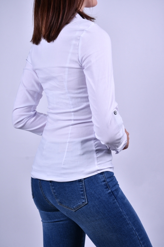 Рубашка женская (цв.белый) стрейчевая "ELLY" Размеры в наличии : 40, 42, 44, 46, 48 арт.5645/5