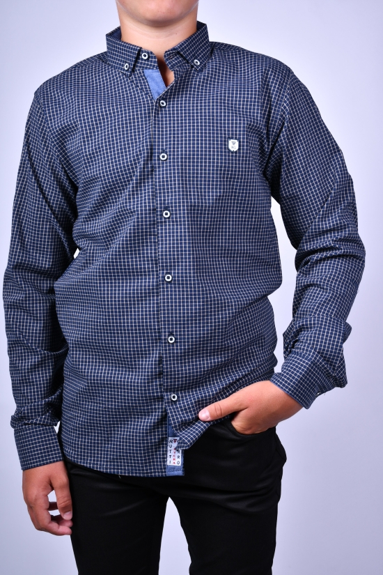 Рубашка для мальчика (цв.синий) стрейчевая RUTTI GARRO Рост в наличии : 170 арт.12-15