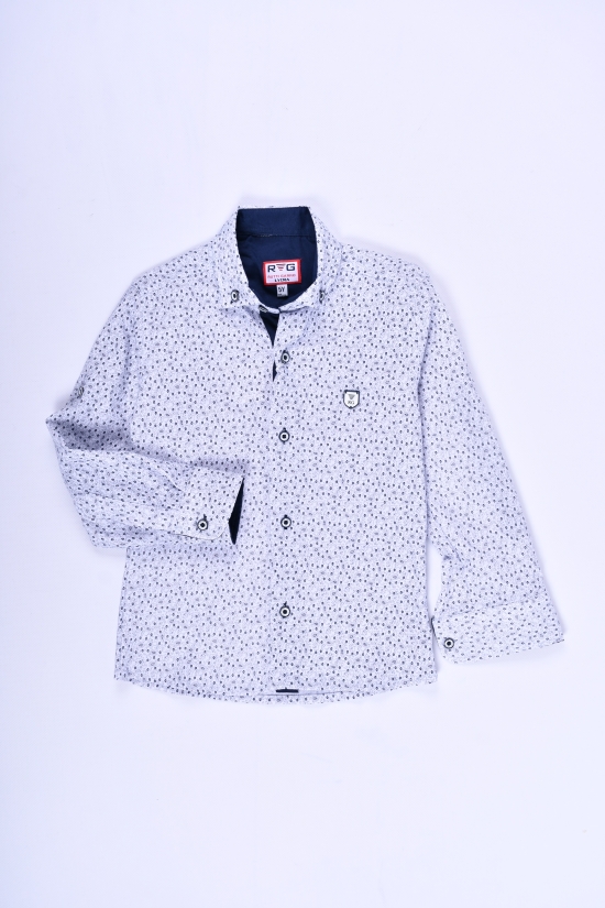 Рубашка для мальчика (цв.св.серый) стрейчевая RUTTI GARRO Рост в наличии : 116, 122 арт.5-8