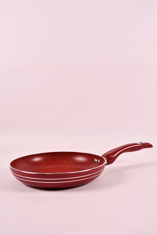 Сковорода с мраморным покрытием (цв.бордовый) 