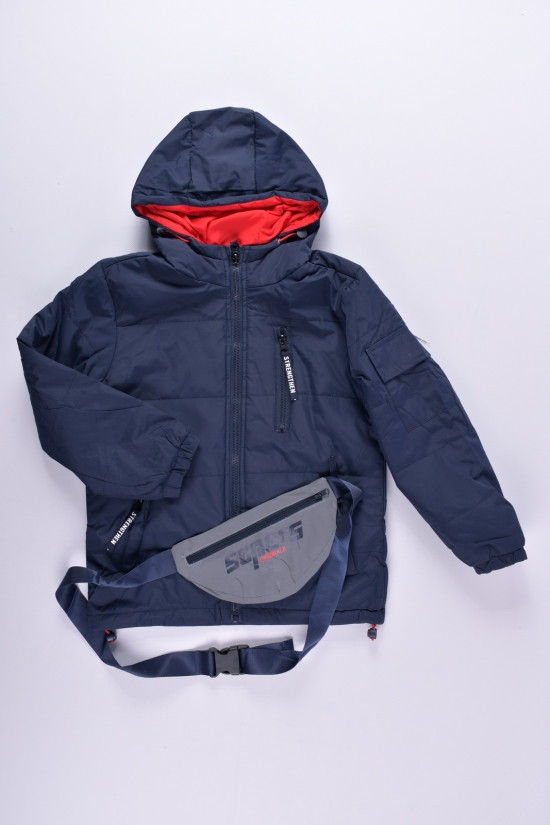 Куртка для хлопчика (кол. Т. Синій) з плащової тканини демісезонна PANDA Зріст в наявності : 152 арт.PD-910