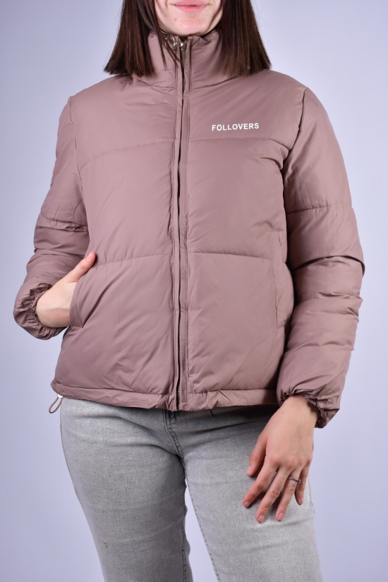 Куртка женская демисезонная (цв.капучино) "модель оверсайз" Размер в наличии : 40 арт.8210
