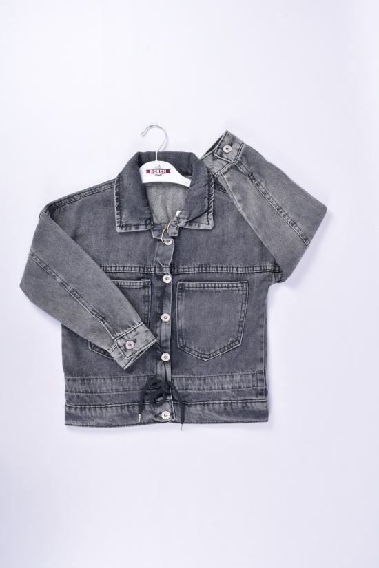 Пиджак для девочки джинсовый (цв.серый) Рост в наличии : 122 арт.6106
