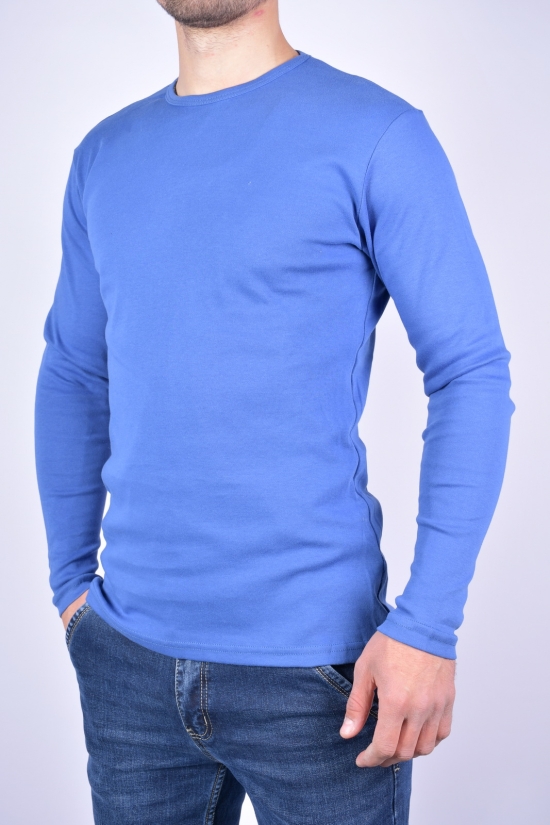 Футболка чоловіча з довгим рукавом (кол. синій) WILUSA (100% Cotton) Розміри в наявності : 44, 46 арт.630535
