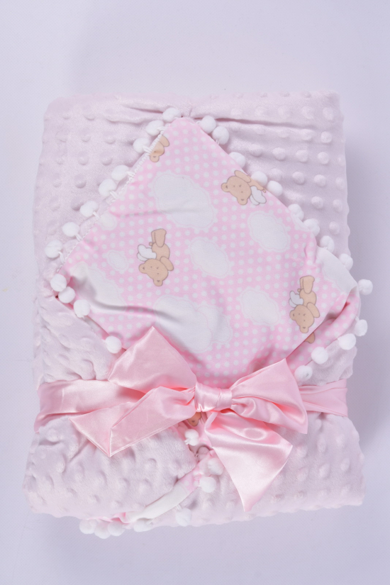 Конверт для новорожденных (цв.розовый) размер 100/75см арт.CH-1139