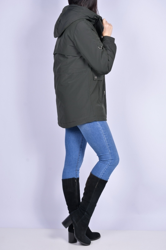 Куртка жіноча (кол. Хакі) з плащової тканини зимова Розмір в наявності : 50 арт.703