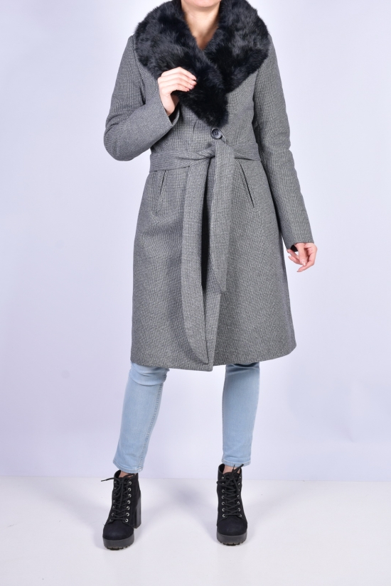 Пальто жіноче демісезонне (кол. Сірий) Розмір в наявності : 46 арт.779