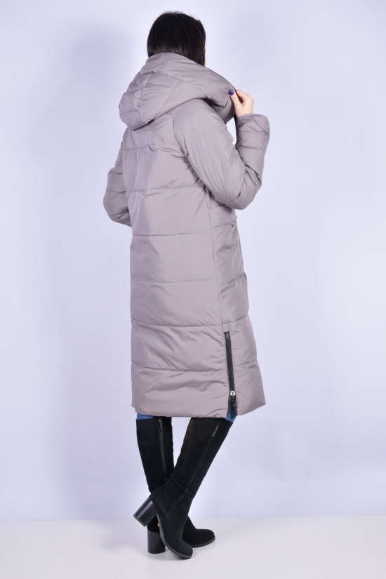Пальто жіноче демісезонне (кол. Чорний / капучино) двостороннє QARLEVAR Розмір в наявності : 42 арт.265