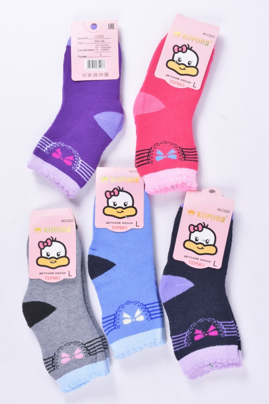 Шкарпетки для дівчинки махрові (L) (90% бавовна,5%лайкра,5%спандекс) 