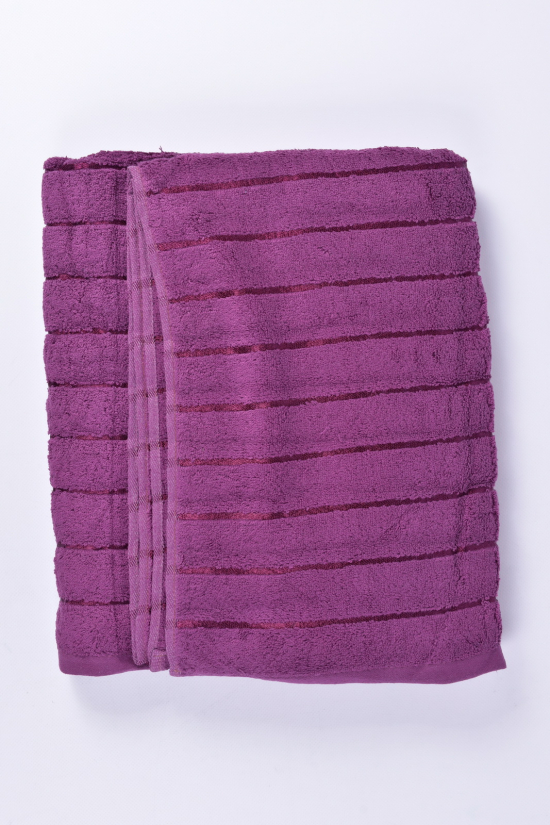 Рушник сауна махровий (кол. фіолетовий) розмір 90/160 см (вага 670 гр.) арт.9373
