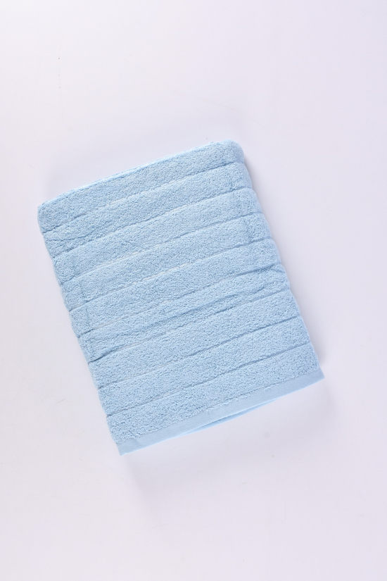 Полотенце сауна махровое (цв.голубой) размер 90/160 см (вес 670 гр.) арт.9373