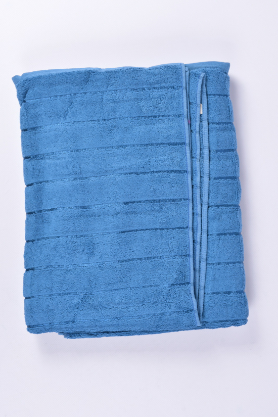 Полотенце сауна махровое (цв.т.синий) размер 90/160 см (вес 670 гр.) арт.9373