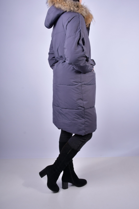 Пальто жіноче з плащової тканини демісезонне (кол. сірий) YIMEIGE Розмір в наявності : 50 арт.9819