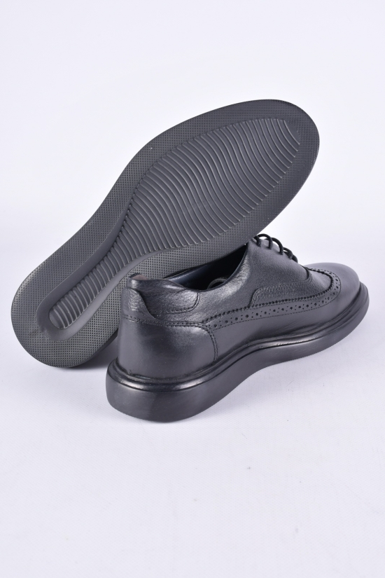 Туфли мужские из натуральной кожи (цв.черный) "BARRETTI" Размер в наличии : 40 арт.BR-250
