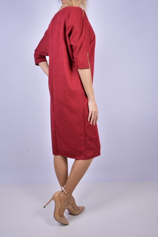 Сукня жіноча стрейчева (кол. бордовий) Розміри в наявності : 40, 42, 44, 46 арт.875