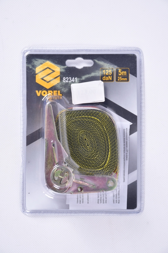Ремень для крепления багажа VOREL (зажим, фиксатор, 25мм/5м) арт.82341