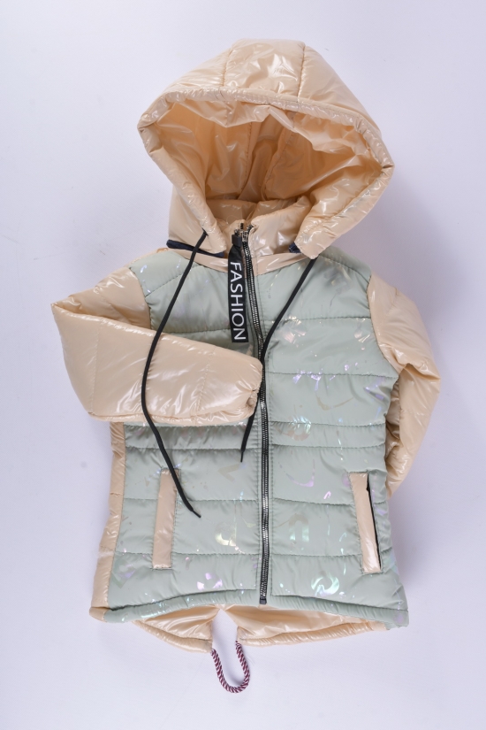 Куртка для девочки демисезонная (цв.мяты/кремовый) Рост в наличии : 92, 98 арт.FASHION