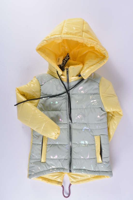 Куртка для дівчинки демісезонна (кол. м'яти/жовтий) Зріст в наявності : 92, 98 арт.FASHION
