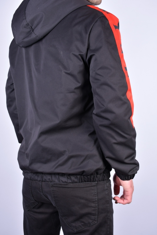 Куртка чоловіча з плащової тканини демісезонна (кол. чорний) "ATE" Розмір в наявності : 46 арт.8877