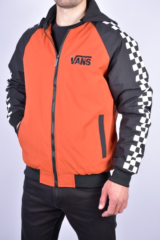 Куртка чоловіча з плащової тканини демісезонна (кол. теракотовий/чорний) "ATE" Розміри в наявності : 46, 54 арт.F-201