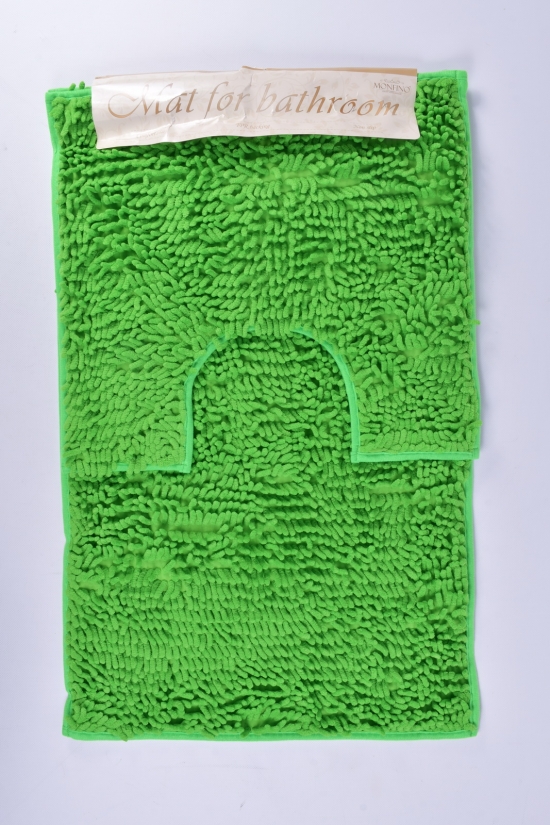Килимок у ванну 2-ка (кол. зелений) "Локшина" (мікрофібра) розмір 50/80 см арт.MF5213