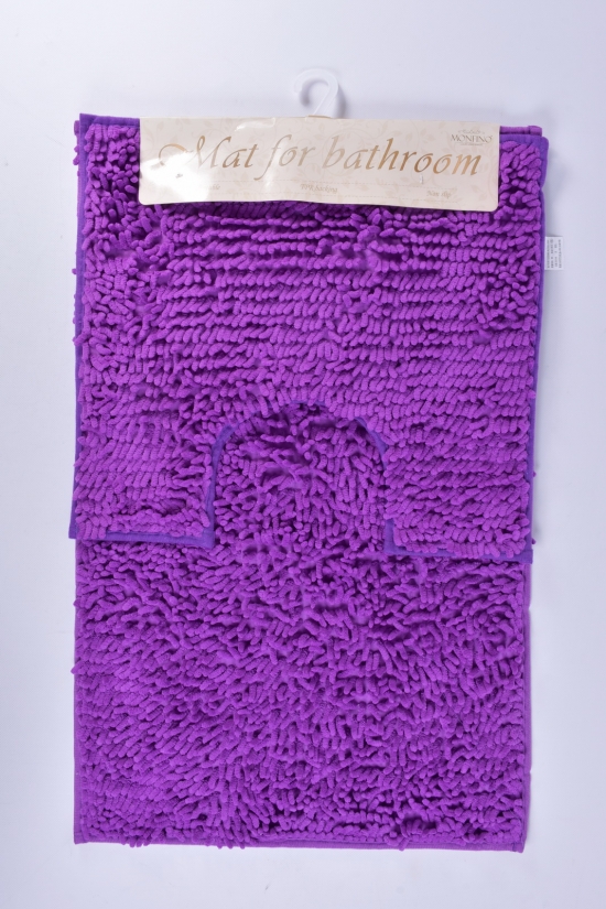 Коврик в ванную 2-ка (цв.фиолетовый) "Лапша" (микрофибра) размер 50/80 см арт.MF5213