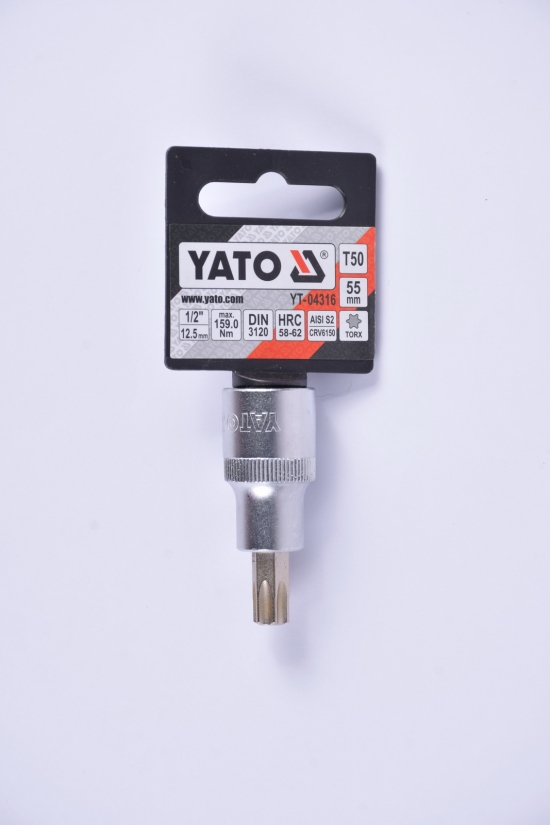 Головка торцева 1/2 YATO "TORX" T50 L=55 мм арт.YT-04316