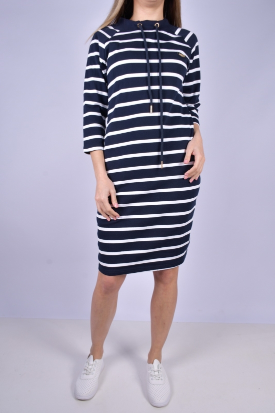 Платье женское трикотажное (цв.синий/белый) Размер в наличии : 40 арт.2022-50