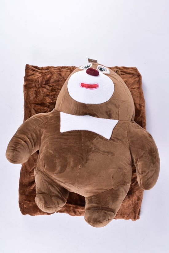 Комплект іграшка з пледом (кол. т. коричневий) розмір пледу 110/160см вага 960гр. арт.7115