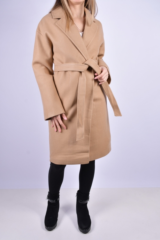 Пальто жіноче кашемірове (кол. кремовий) Розмір в наявності : 44 арт.8033