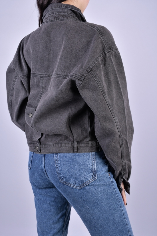 Пиджак джинсовый женский (цв.черный) ASIST Размеры в наличии : 40, 44 арт.AST-192