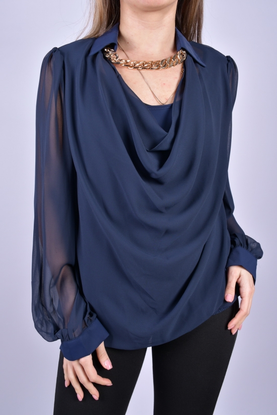 Блузка жіноча (кол. т. синій) "ESAY" Розміри в наявності : 42, 44 арт.9291