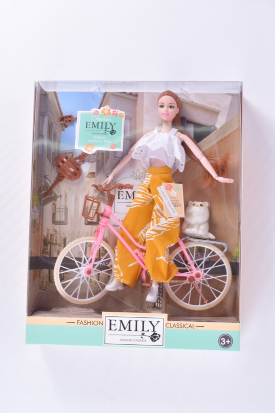 Кукла "EMILY" (с велосипедом и аксессуарами) размер куклы 29 см. арт.QJ111D