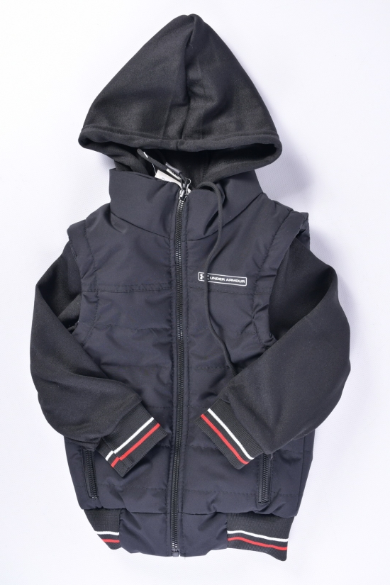 Куртка-трансформер для хлопчика (кол. чорний) демісезонна з плащової тканини. Зріст в наявності : 92 арт.Under Armour