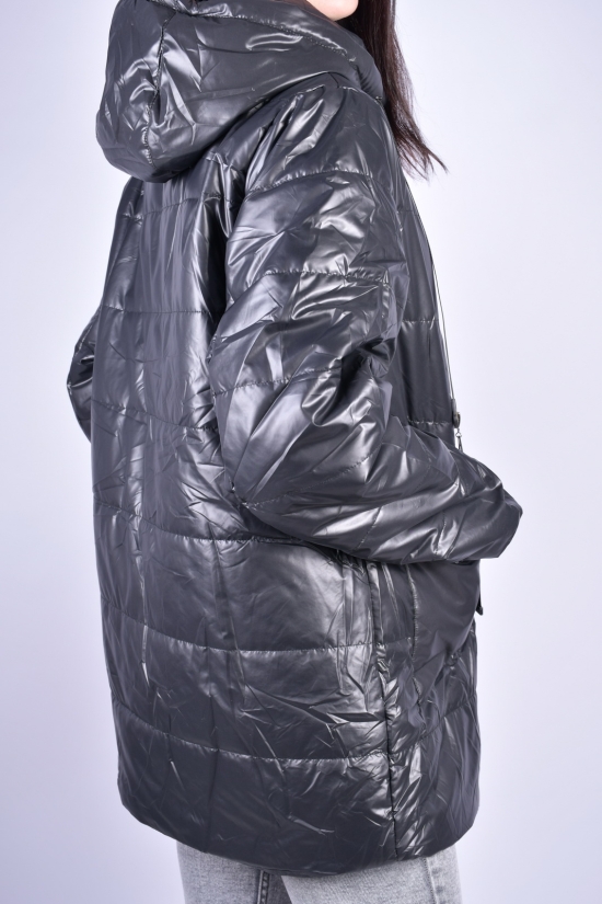 Куртка женская болоньевая (цв.чёрный) демисезонная "CSY" Размер в наличии : 52 арт.219