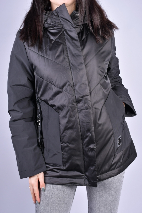Куртка жіноча демісезонна (кол. чорний) з плащівки "DS" Розмір в наявності : 48 арт.M21007