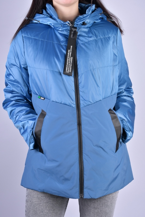 Куртка жіноча демісезонна (кол. синій) з плащівки "DS" Розміри в наявності : 48, 50, 52, 54, 56 арт.B3071