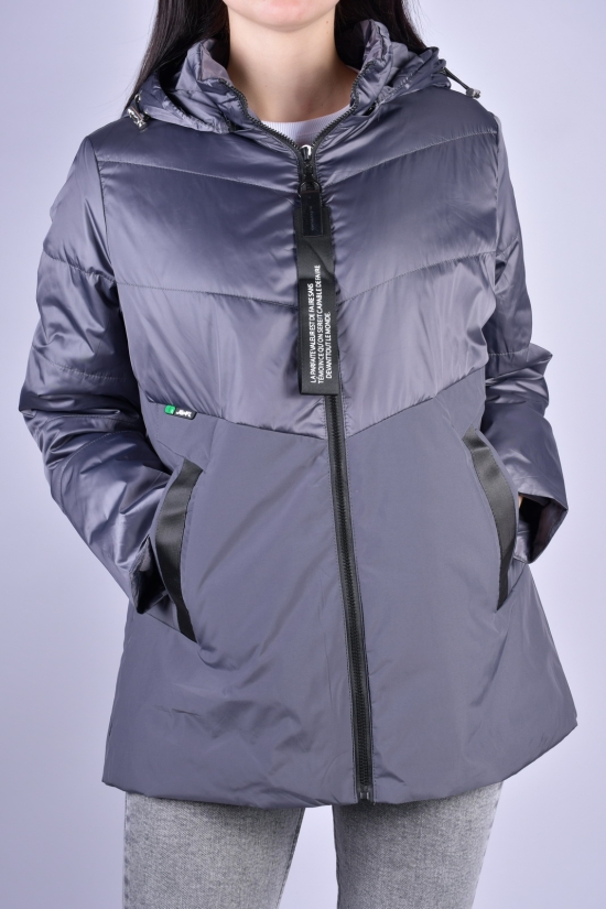 Куртка жіноча демісезонна (колір сірий) з плащівки "DS" Розмір в наявності : 48 арт.B3071